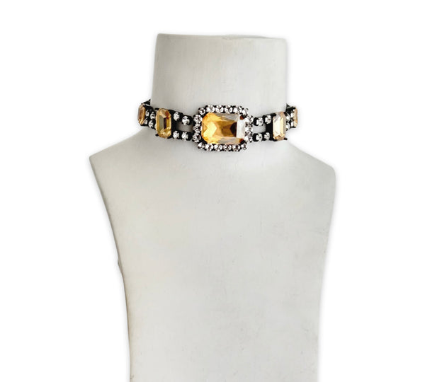 Dynasty Anne Champagne Crystal Choker