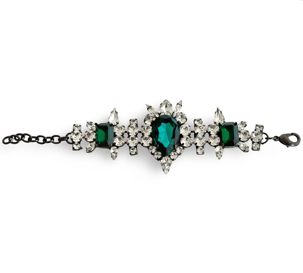 Dynasty Elizabeth Emerald Crystal Bracelet