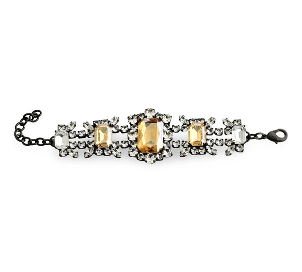 Dynasty Georgette Champagne Crystal Bracelet