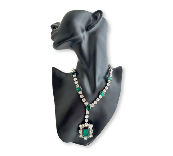 Dynasty Diana Emerald Pendant Necklace