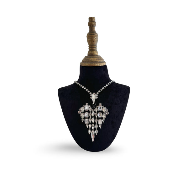 MUSE DYNASTY ANGEL HEART SMALL CRYSTAL NECKLACE