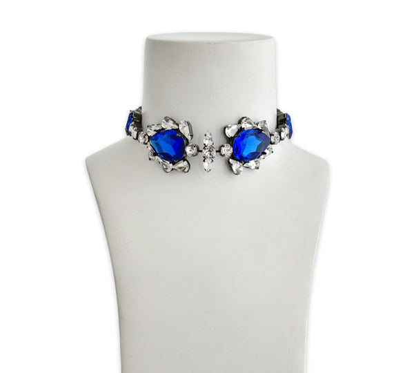 Dynasty Satine Sapphire Crystal Choker