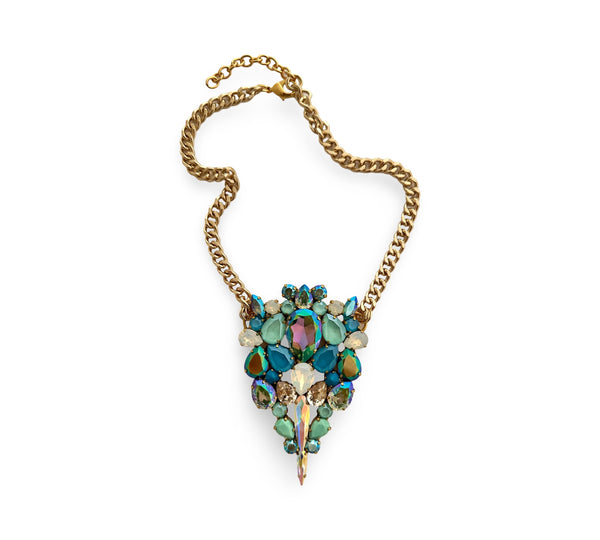 TURQUOISE & MINT PENDANT NECKLACE - JSS