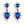 Load image into Gallery viewer, Dynasty Penelope Crystal Sapphire Drop Earrings
