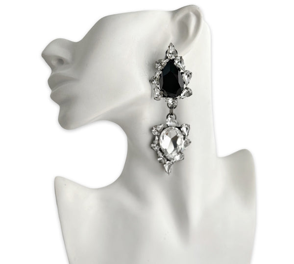 Dynasty Versailles Crystal Noir Drop Earrings