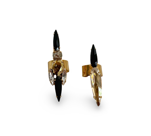 GOLD JET TWIN SET CLAW RINGS - JSS