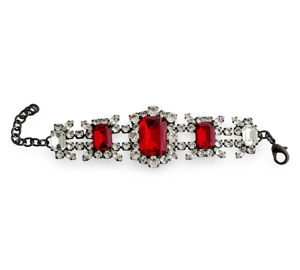 Dynasty Georgette Ruby Crystal Bracelet