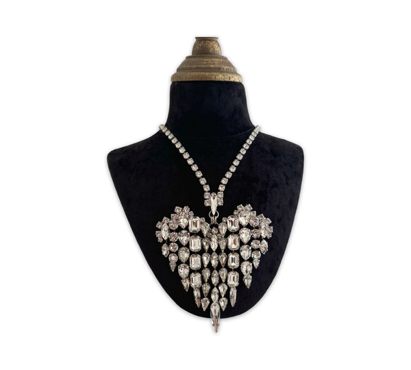 MUSE DYNASTY ANGEL HEART CRYSTAL NECKLACE