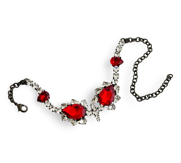 Dynasty Satine Ruby Crystal Choker