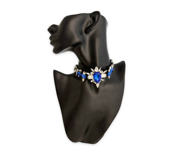 Dynasty Elizabeth Sapphire Crystal Choker