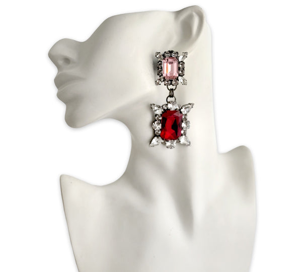 Dynasty Genevieve Pink Ruby Earrings