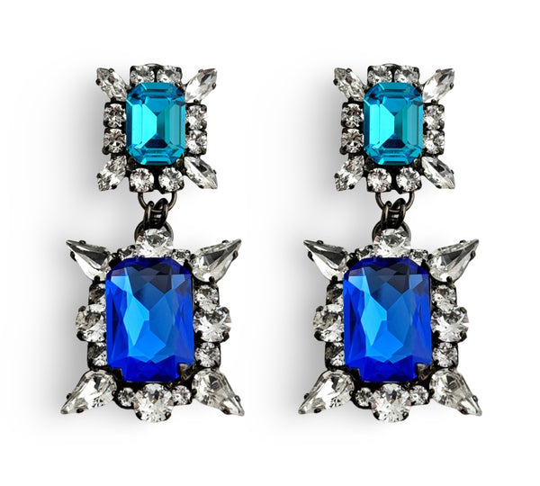 Dynasty Genevieve Sapphire Turquoise Earrings