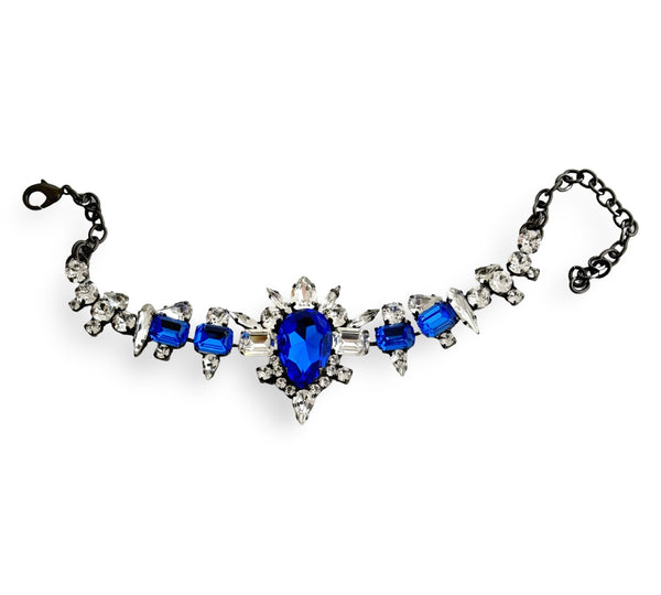 Dynasty Elizabeth Sapphire Crystal Choker