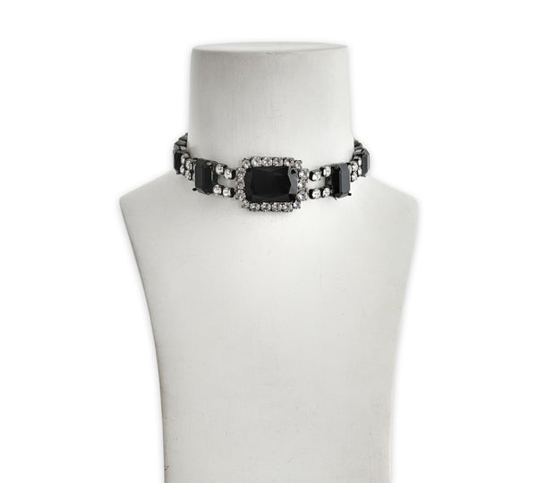 Dynasty Anne Jet Crystal Choker