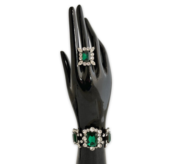 Dynasty Georgette Emerald Crystal Bracelet