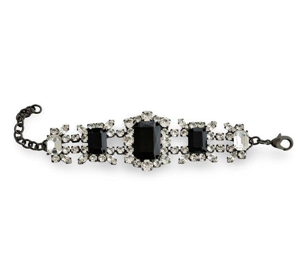 Dynasty Georgette Jet Crystal Bracelet