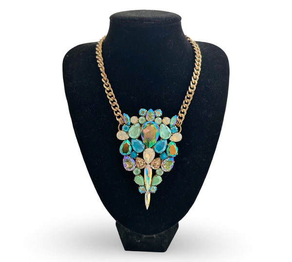 TURQUOISE & MINT PENDANT NECKLACE - JSS