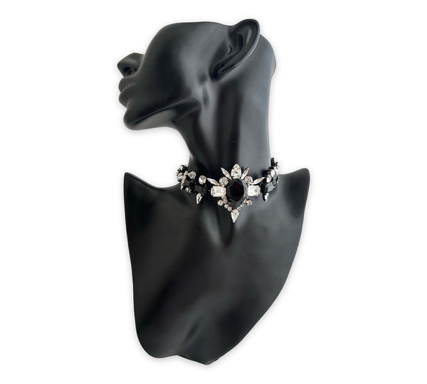 Dynasty Elizabeth Jet Crystal Choker