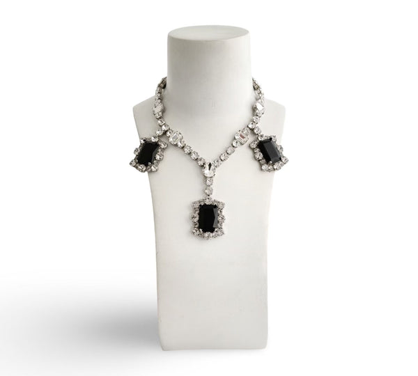 Dynasty Amelia Jet & Crystal Necklace