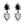 Load image into Gallery viewer, Dynasty Versailles Pink Opal Noir Drop Earrings
