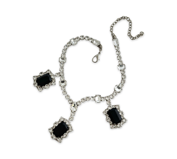 Dynasty Amelia Jet & Crystal Necklace