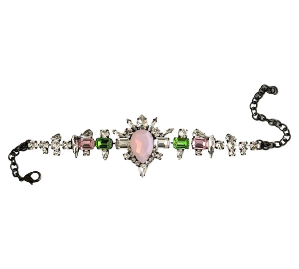 Dynasty Elizabeth Pink Peridot Crystal Choker